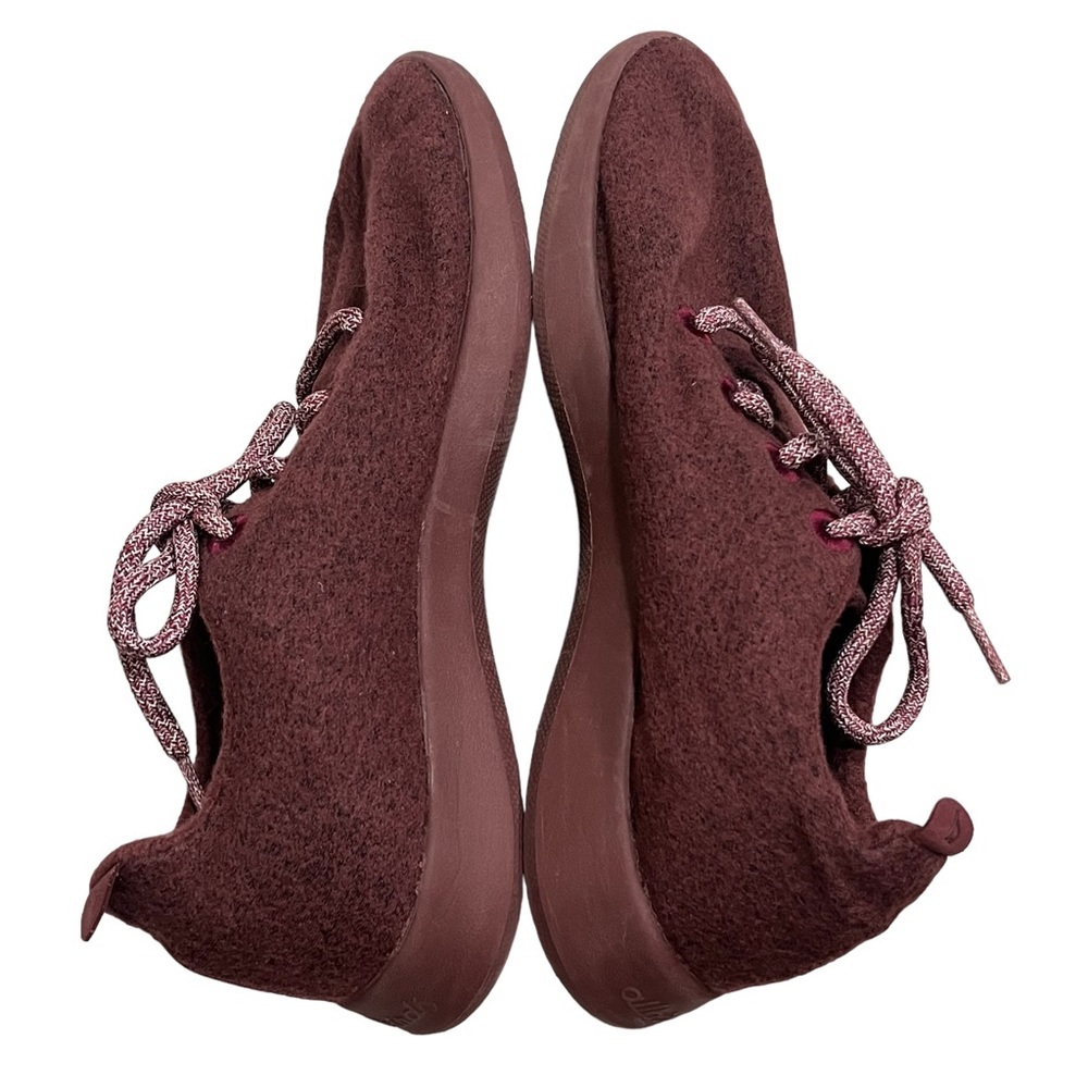 Allbirds Burgundy Wool Runners Running Shoes Sneakers - Picture 4 of 9